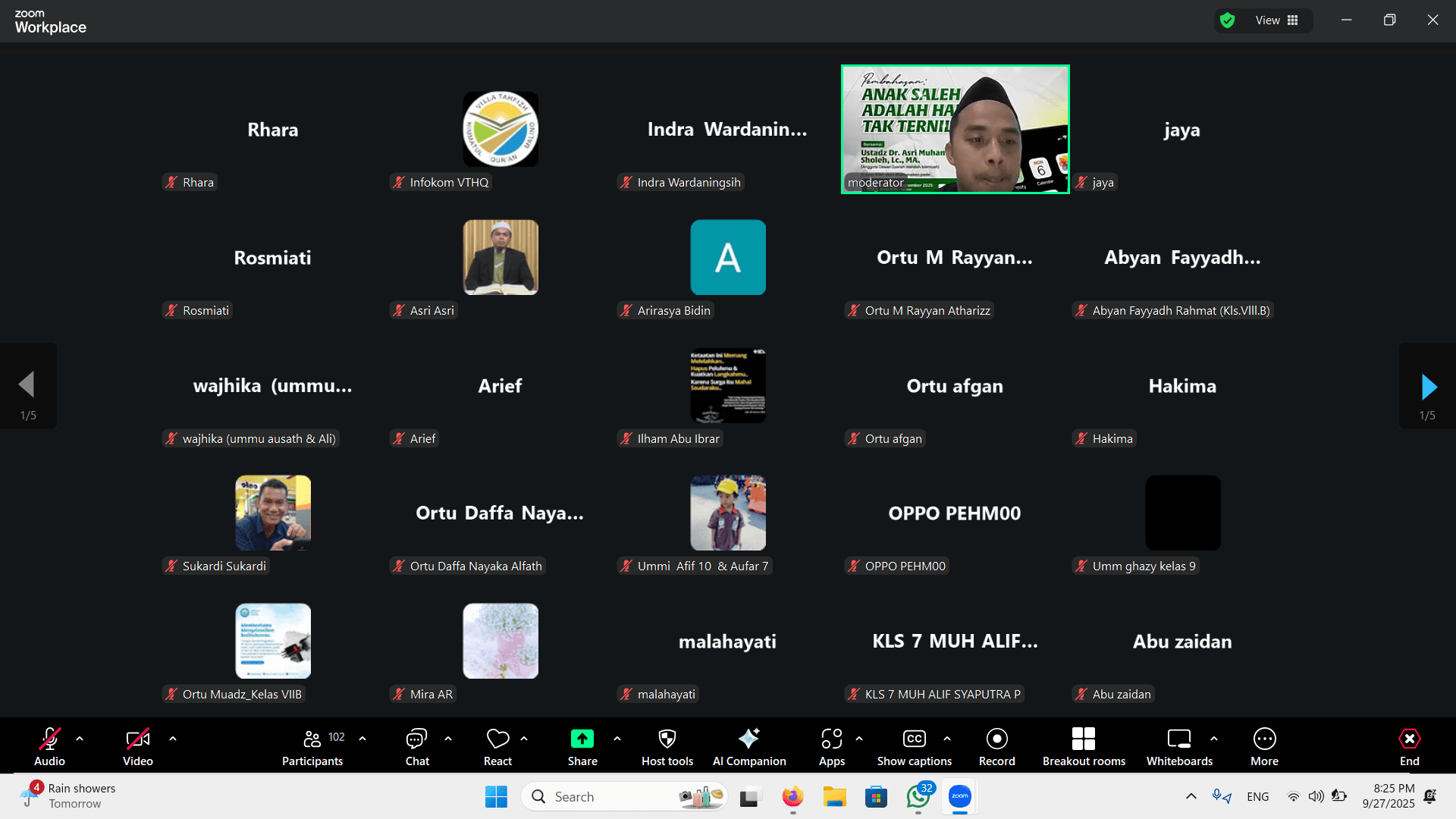 Harmoni Dalam Pembinaan, VTHQ Kembali Gelar Pengajian Orang Tua Santri. Ini Temanya